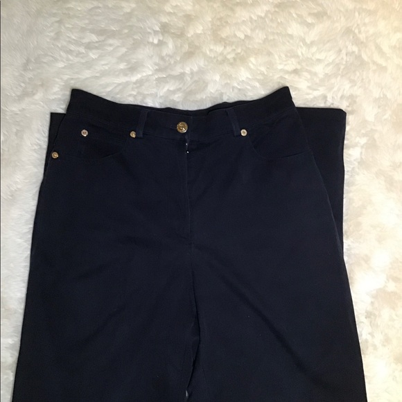 St. John sport by Marie gray navy blue high waisted pants size 4 - Picture 6 of 9
